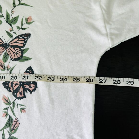 Wildfox Cardigan Womens Extra Large Bride Butterfly Floral Long Sweater White XL - Picture 11 of 13